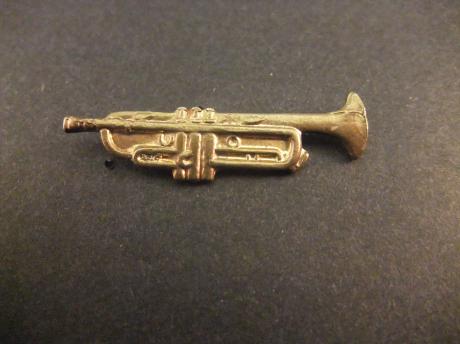 Trompet blaasinstrument goudkleurig